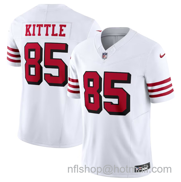 George Kittle Men's San Francisco 49ers #85 New 2023 F.U.S.E. Vapor Untouchable Limited Stitched Football Jersey - White