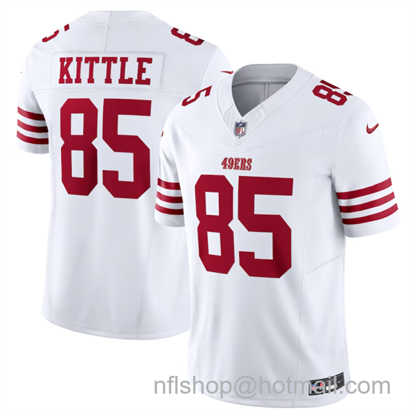 George Kittle Men's San Francisco 49ers #85 2023 F.U.S.E. Vapor Untouchable Limited Stitched Football Jersey - White