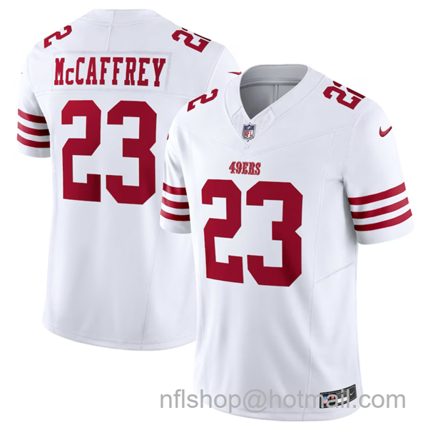 Christian McCaffrey Men's San Francisco 49ers #23 2023 F.U.S.E. Vapor Untouchable Limited Stitched Football Jersey - White