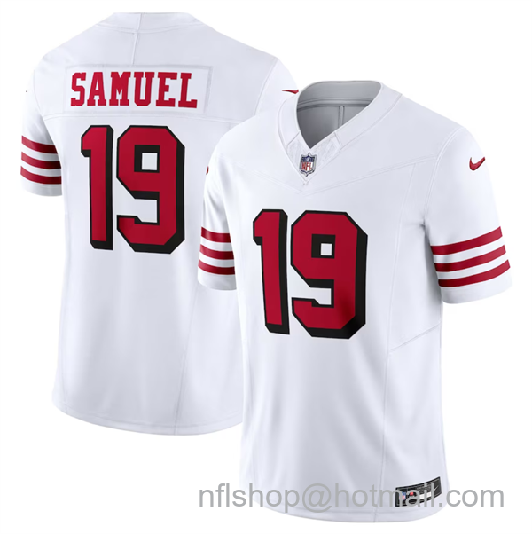 Deebo Samuel Men's San Francisco 49ers #19 New 2023 F.U.S.E. Vapor Untouchable Limited Stitched Football Jersey - White