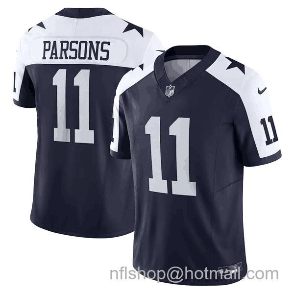 Micah Parsons Men's Dallas Cowboys #11 Thanksgiving 2023 F.U.S.E. Limited Stitched Football Jersey - Navy