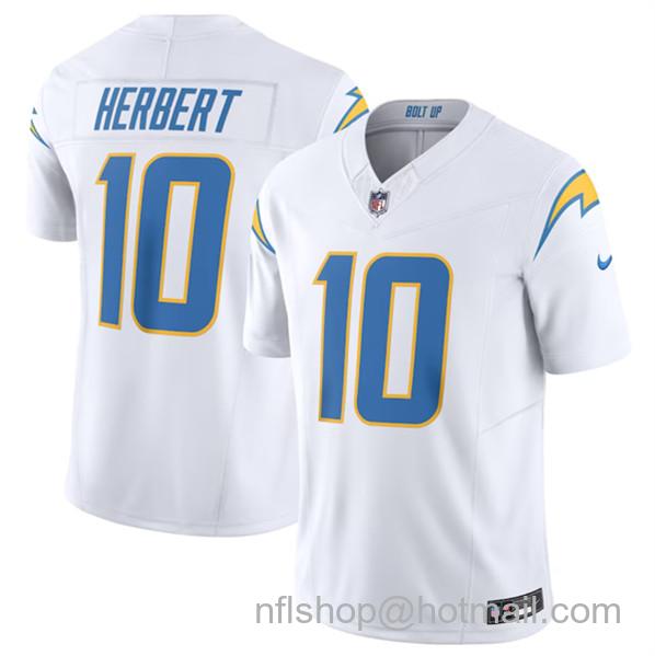 Justin Herbert Men's Los Angeles Chargers #10 2023 F.U.S.E. Vapor Untouchable Limited Stitched Jersey - White