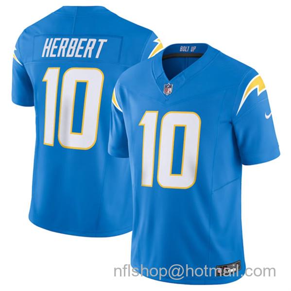 Justin Herbert Men's Los Angeles Chargers #10 2023 F.U.S.E. Vapor Untouchable Limited Stitched Jersey - Blue