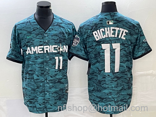 Bo Bichette Men's Toronto Blue Jays #11 2023 All Star Cool Base Stitched Jersey - Number Teal