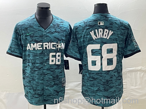 Adolis Garcia Men's Seattle Mariners #68 2023 All Star Stitched Baseball Jersey - Number Teal