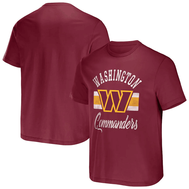 Men's Washington Commanders Burgundy x Darius Rucker Collection Stripe T-Shirt