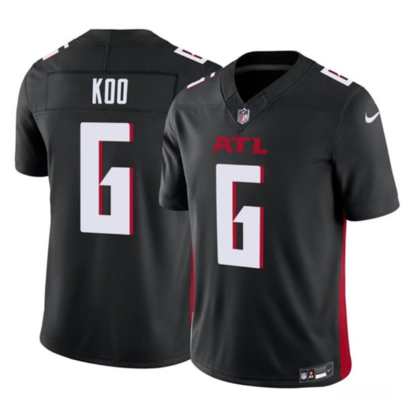 Men's Atlanta Falcons #6 Younghoe Koo Black 2023 F.U.S.E. Vapor Untouchable Limited Football Stitched Jersey