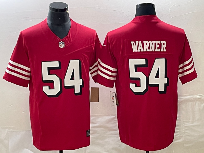 Men's San Francisco 49ers #54 Fred Warner Red 2023 FUSE Color Rush Vapor Untouchable Limited Jersey