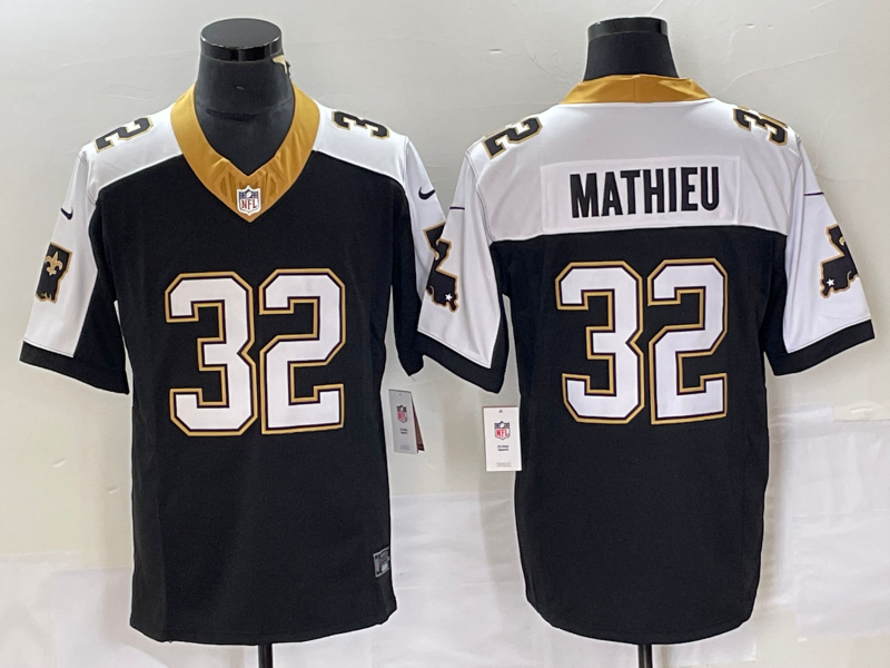 Men's New Orleans Saints #32 Tyrann Mathieu Black 2023 FUSE 1987 Legacy Vapor Stitched Jersey