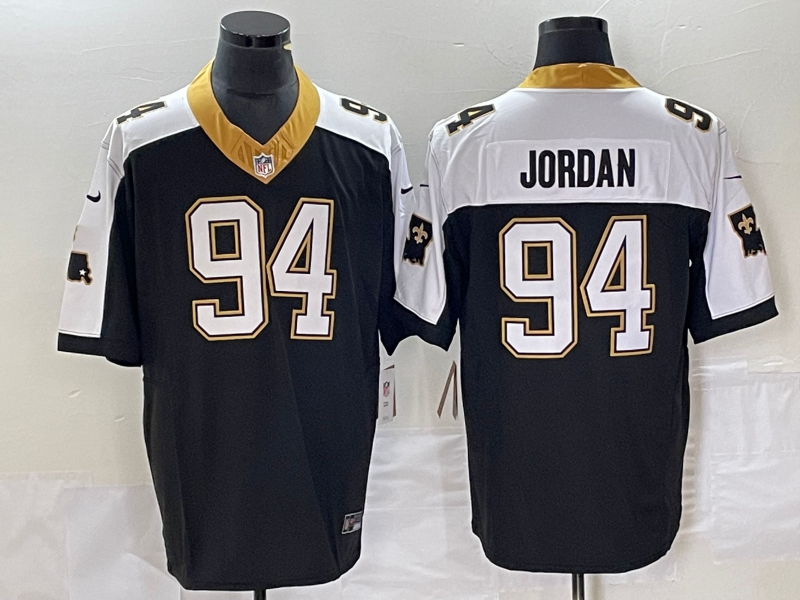 Men's New Orleans Saints #94 Cameron Jordan Black 2023 FUSE 1987 Legacy Vapor Stitched Jersey