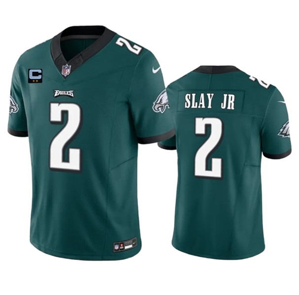 Men's Philadelphia Eagles #2 Darius Slay JR Green 2023 F.U.S.E. With 2-Star C Patch Vapor Untouchable Limited Football Stitched Jersey