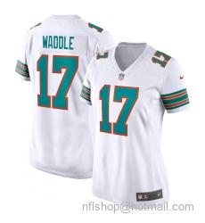 Women's Miami Dolphins #17 Jaylen Waddle White Vapor Untouchable Stitched NFL Jersey