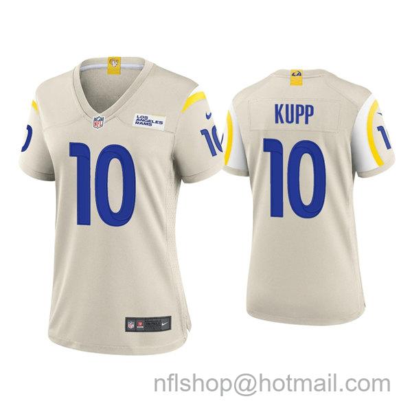 Women's Los Angeles Rams #10 Cooper Kupp Bone Vapor Untouchable Limited Stitched Jersey(Run Small)