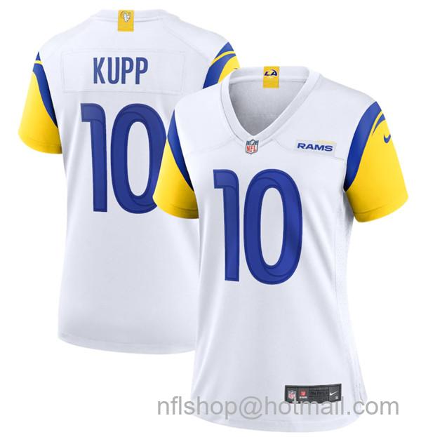 Women's Los Angeles Rams #10 Cooper Kupp White Vapor Untouchable Limited Stitched Jersey(Run Small)