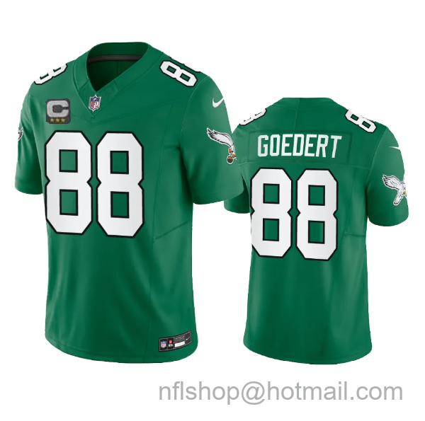 Men's Philadelphia Eagles #88 Dallas Goedert Green 2023 F.U.S.E. With C Patch Vapor Untouchable Stitched Football Jersey