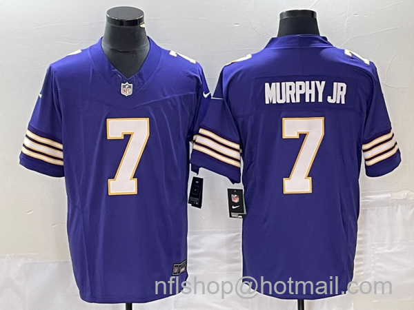 Men's Minnesota Vikings #7 Byron Murphy Jr Purple 2023 FUSE Vapor Limited Throwback Stitched Jersey