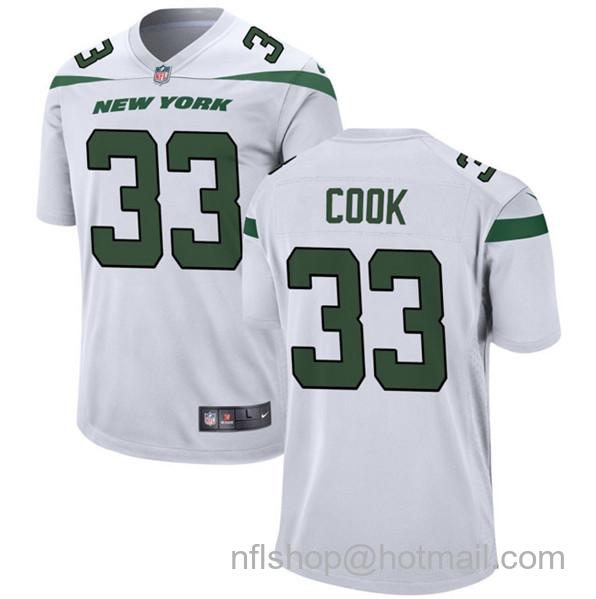 Men's New York Jets #33 Dalvin Cook White Stitched Vapor Untouchable Limited Jersey