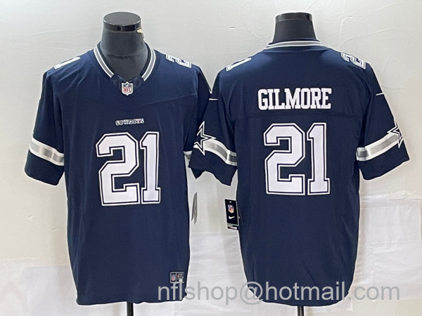 Men's Dallas Cowboys #21 Ezekiel Elliott Navy Blue 2023 FUSE Vapor Untouchable Stitched Jersey