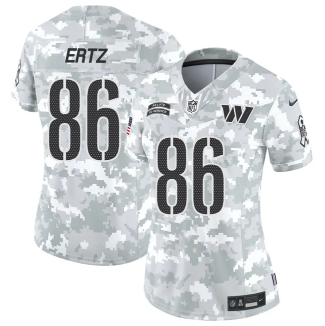 Women's Washington Commanders #86 Zach Ertz 2024 F.U.S.E Arctic Camo Salute to Service(Run Small)