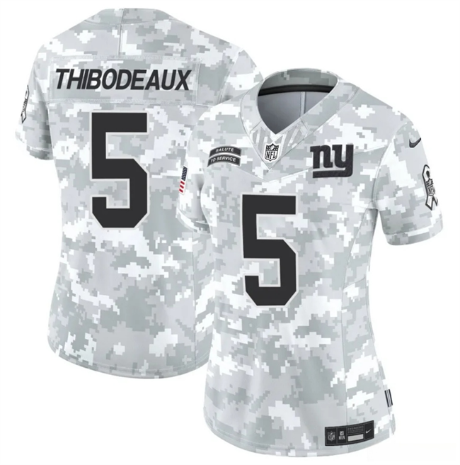 Women's New York Giants #5 Kayvon Thibodeaux 2024 F.U.S.E Arctic Camo Salute to Service Limited Stitched Football Jersey(Run Small)