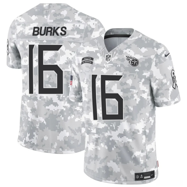 Men's Tennessee Titans #16 Treylon Burks 2024 F.U.S.E Arctic Camo Salute to Service Limited Stitched Football Jersey