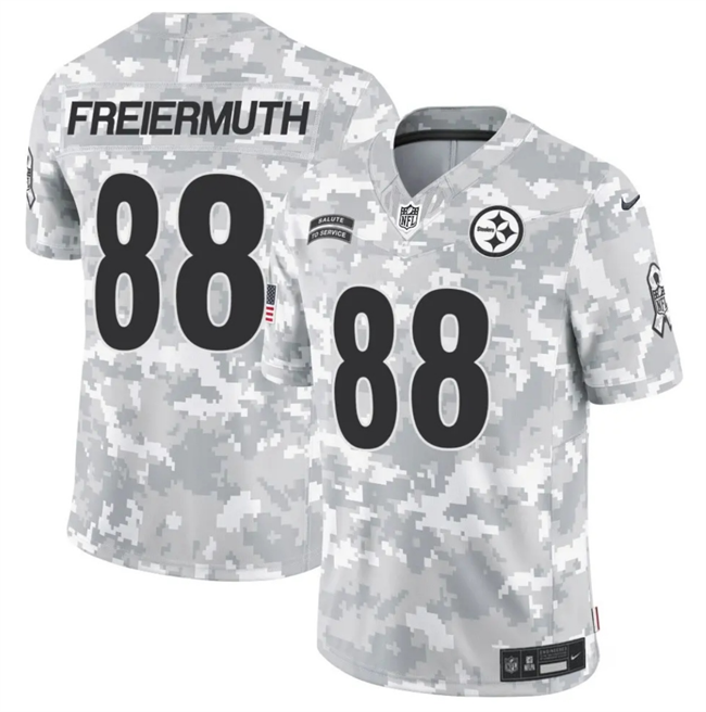 Men's Pittsburgh Steelers #88 Pat Freiermuth 2024 F.U.S.E Arctic Camo Salute to Service Limited Stitched Football Jersey