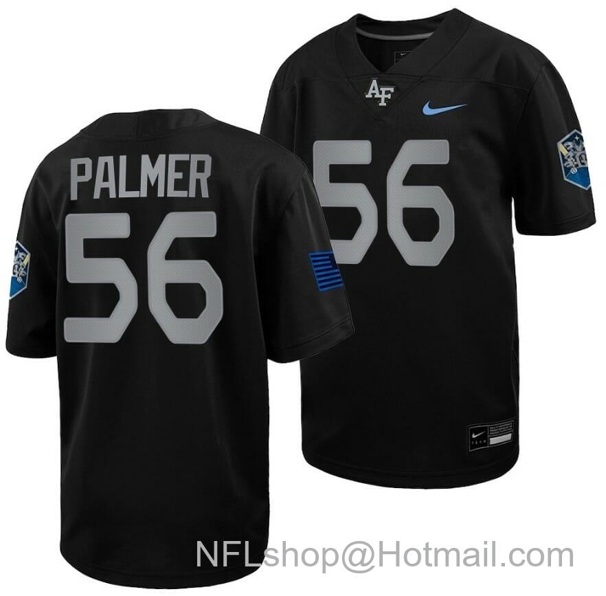 Men's Air Force Falcons Cole Palmer Jersey #56 Football 2022 Space Force Rivalry Alternate Black