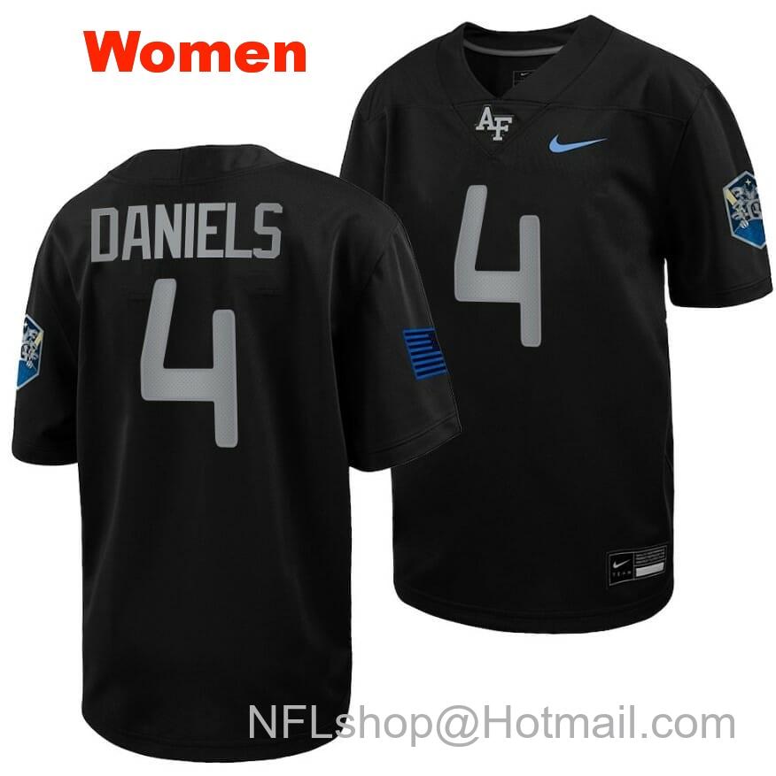 Women's Air Force Falcons Haaziq Daniels Jersey #4 Football 2022 Space Force Rivalry Alternate Black