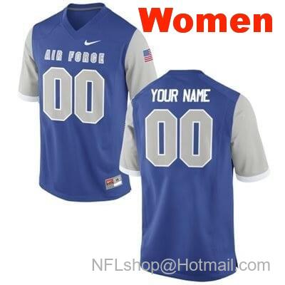 Women's Custom Air Force Falcons Name and Number Football Jersey