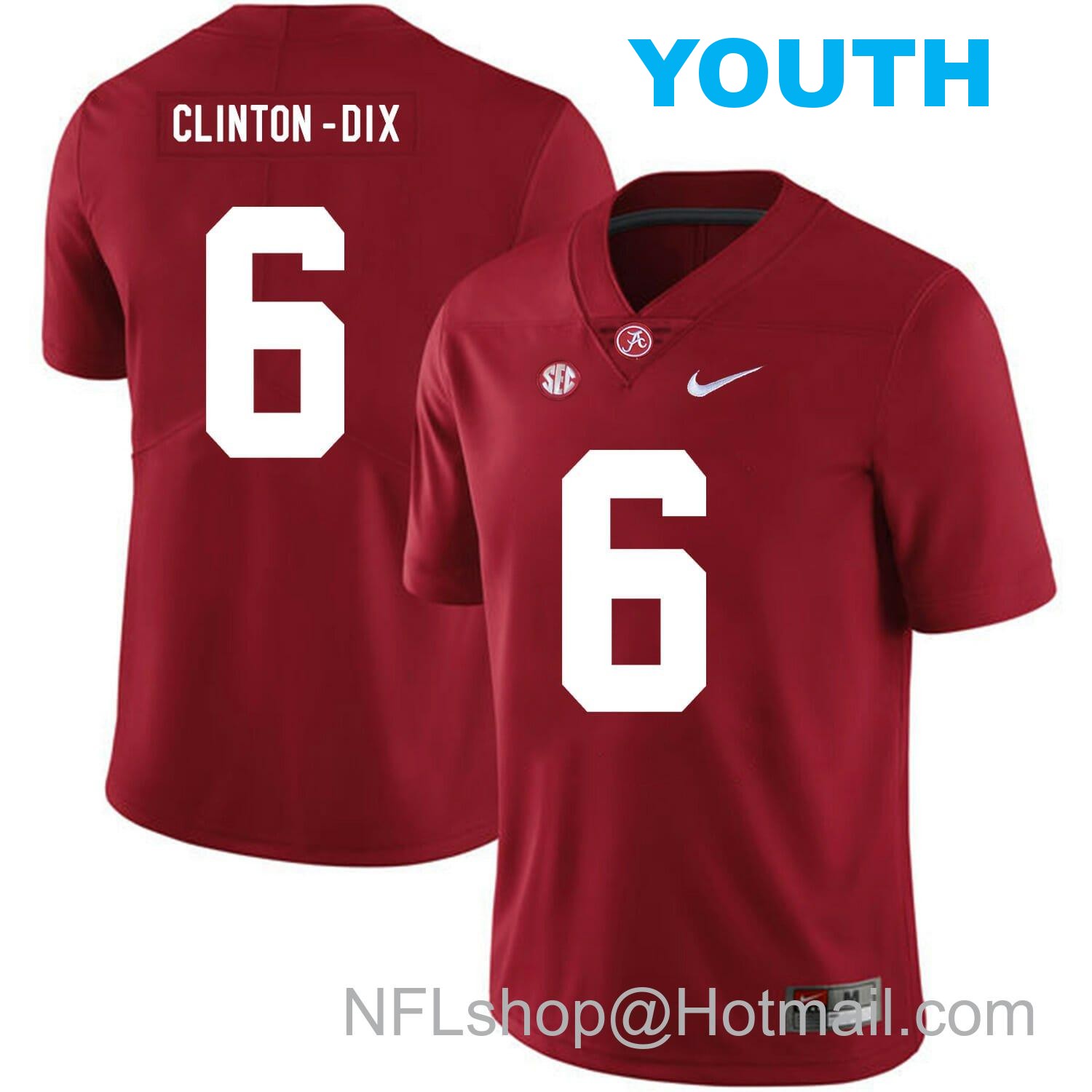 Nike Youth Alabama Crimson Tide #6 Clinton Dix College Football Jersey Red