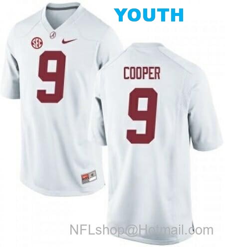 Nike Youth Alabama Crimson Tide #9 Amari Cooper NCAA Football Jersey White