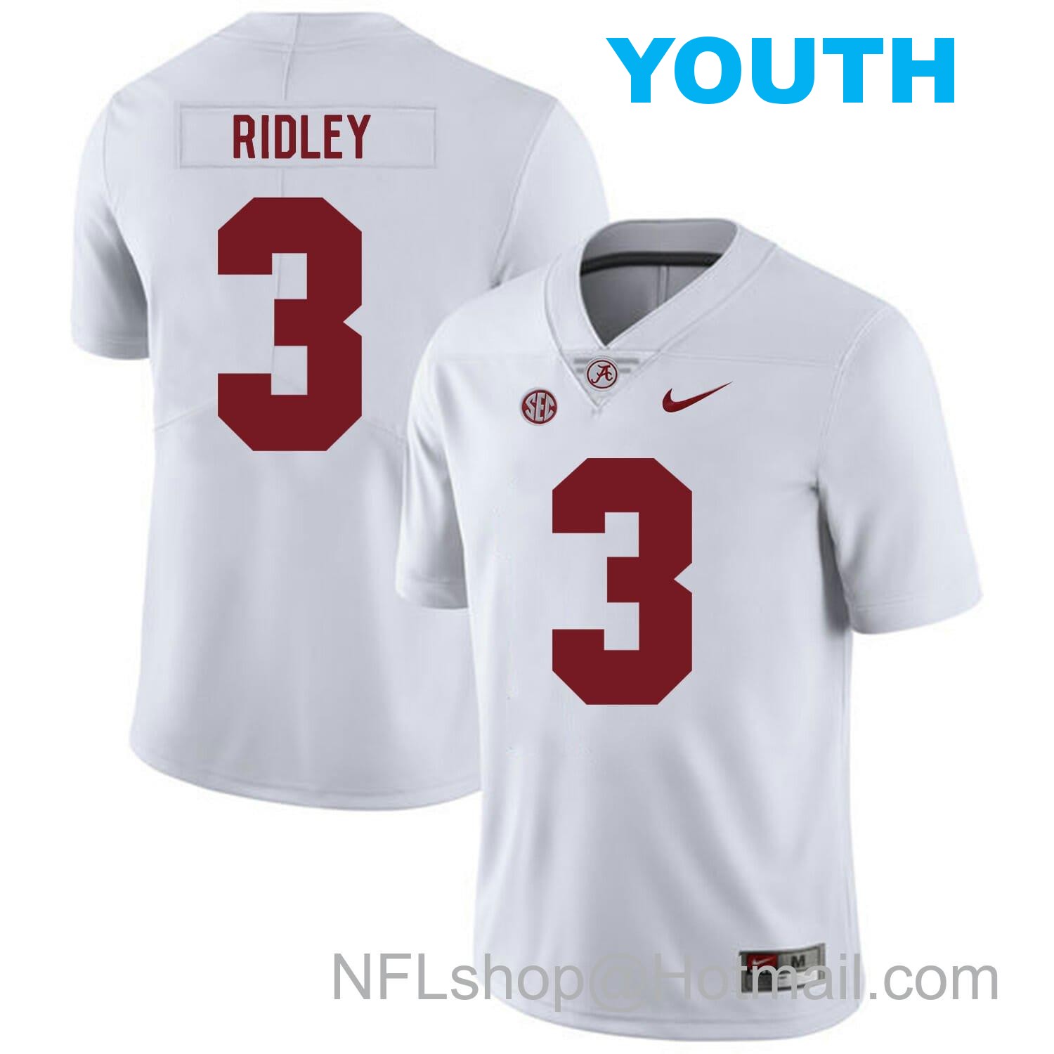 Nike Youth Alabama Crimson Tide #3 Calvin Ridley College Football Jersey White