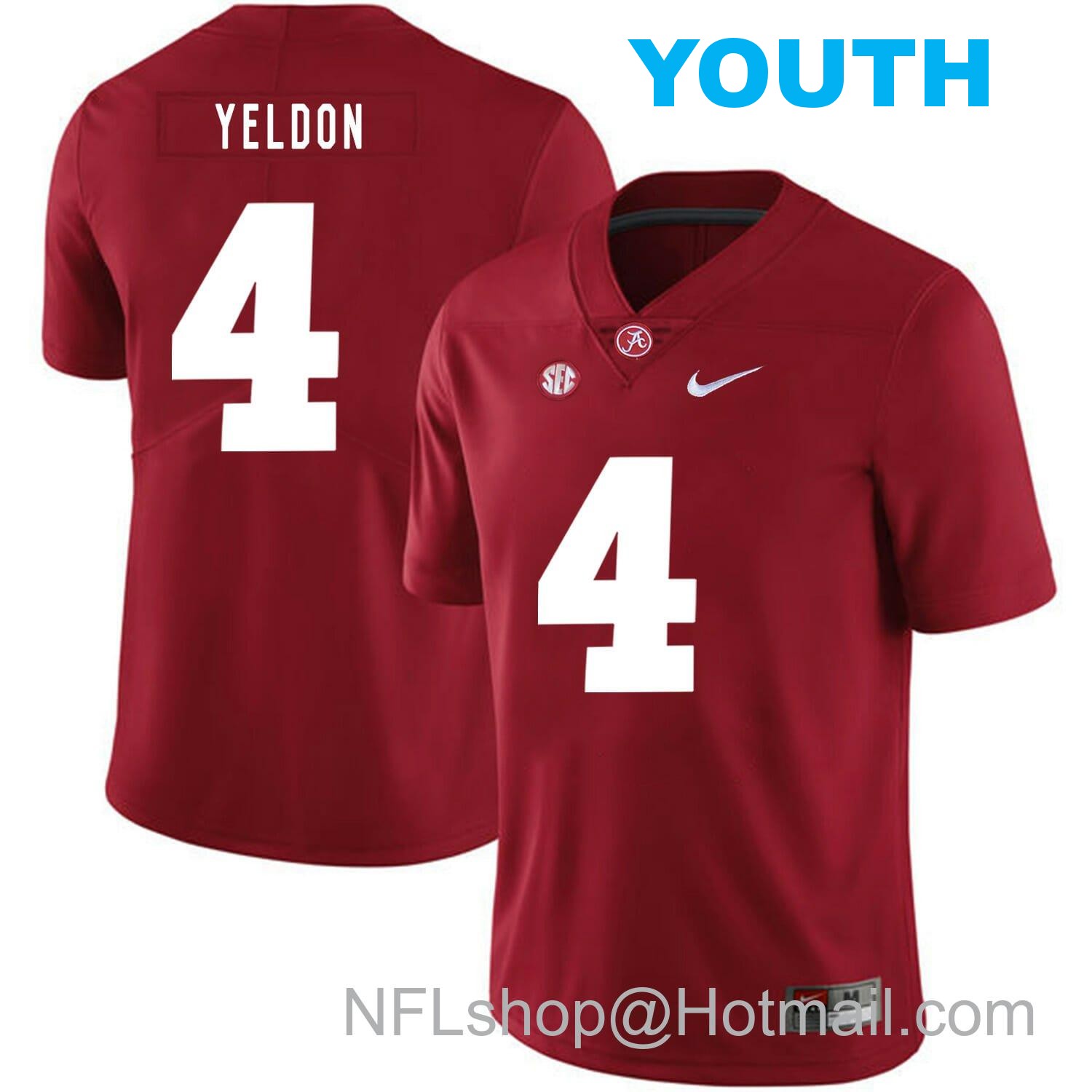 Nike Youth Alabama Crimson Tide #4 TJ Yeldon College Football Jersey Red