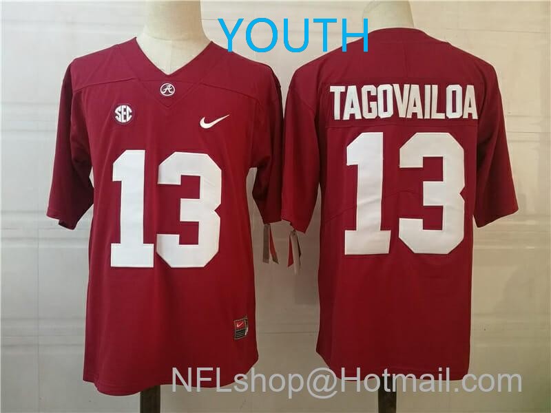 Nike Youth Alabama Crimson Tide #13 Tua Tagovailoa College Football Jersey Red