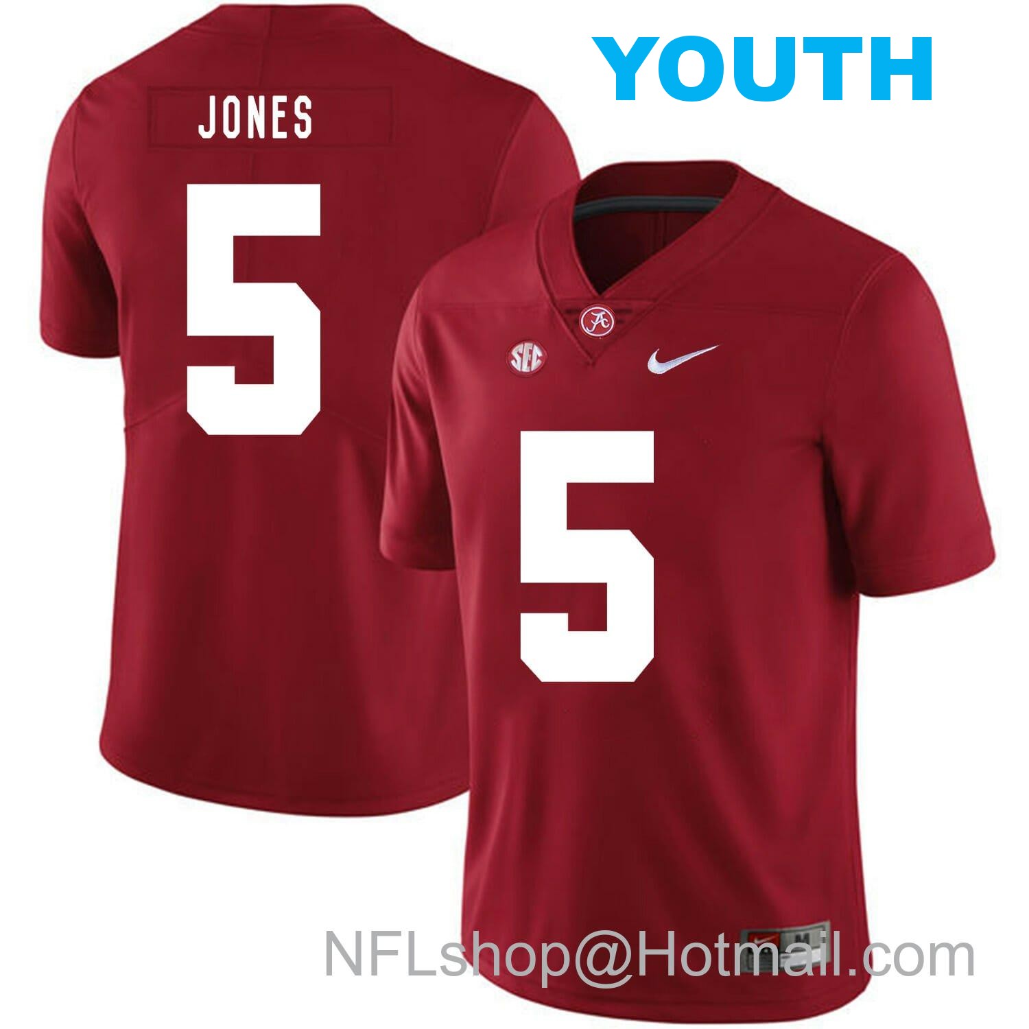 Nike Youth Alabama Crimson Tide #5 Cyrus Jones College Football Jersey Red