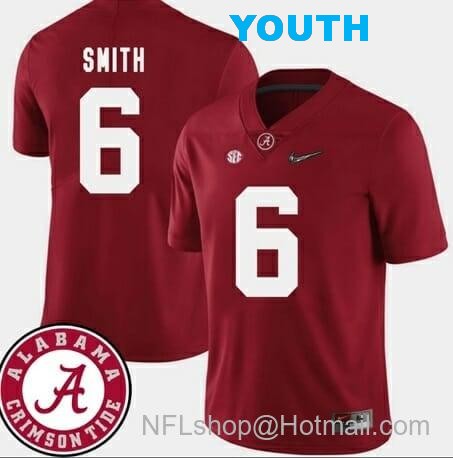 Nike Youth Alabama Crimson Tide #6 DeVonta Smith College Football Jersey Red