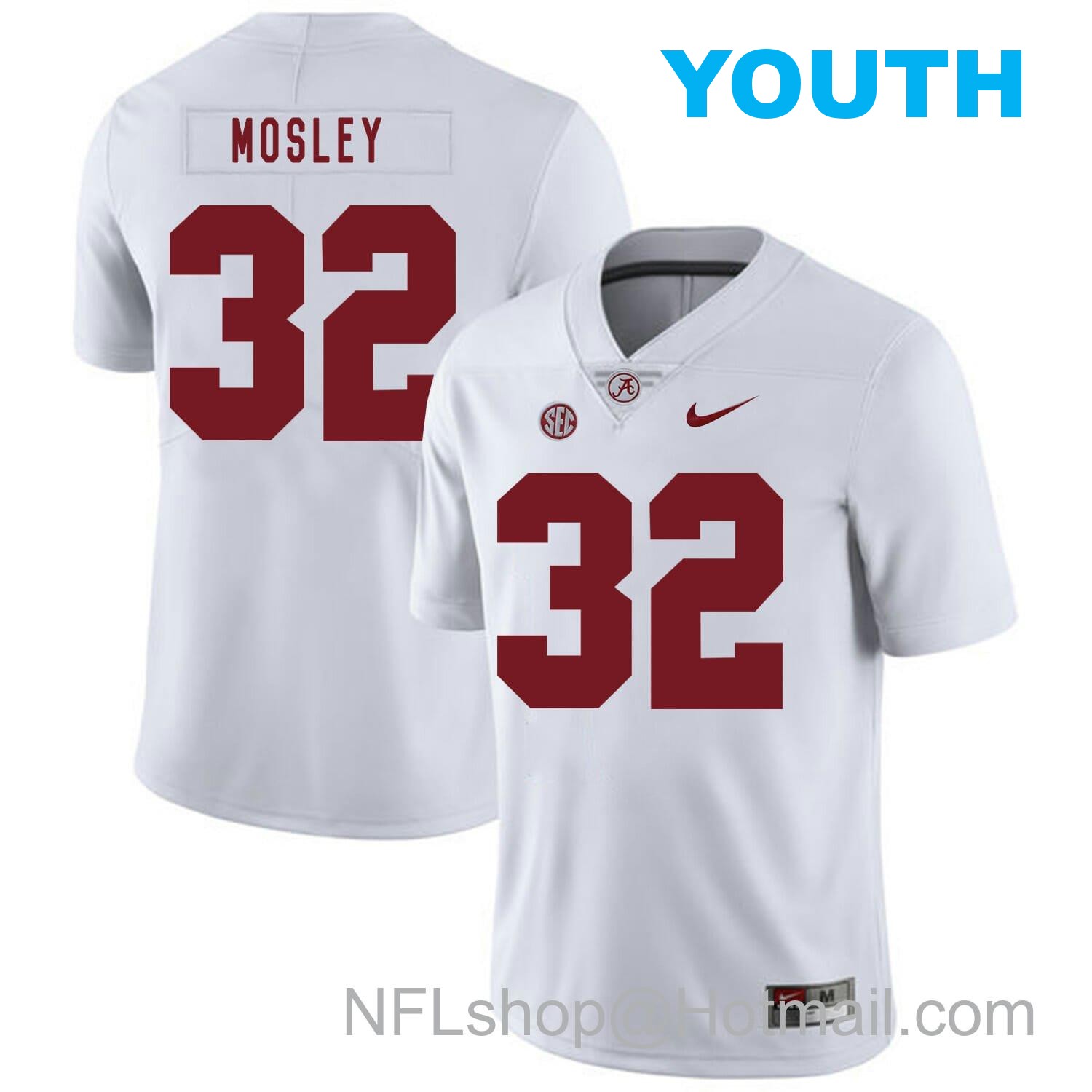 Nike Youth Alabama Crimson Tide #32 C.J. Mosley College Football Jersey White