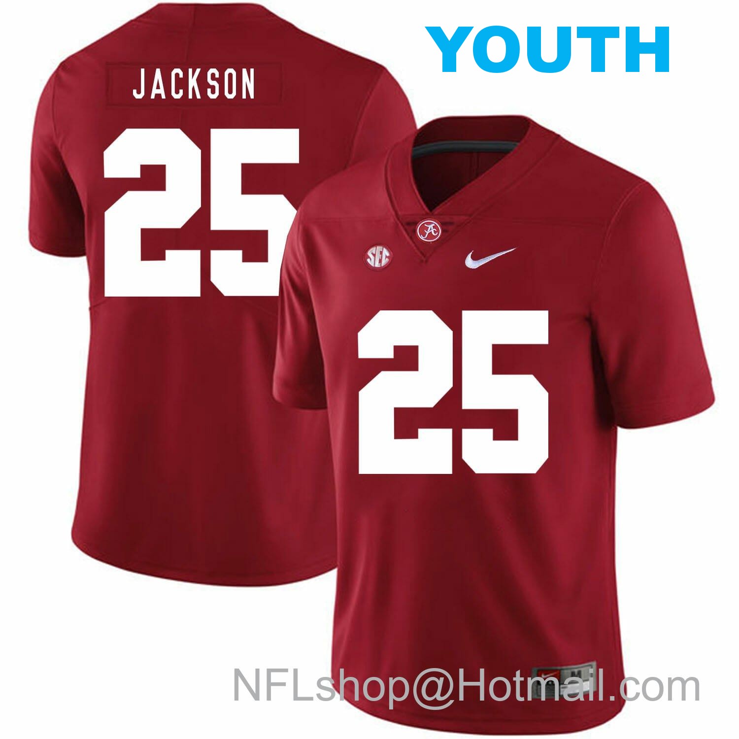 Nike Youth Alabama Crimson Tide #25 Kareem Jackson College Football Jersey Red