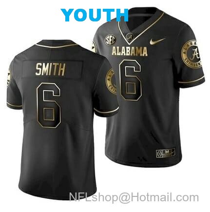 Nike Youth Alabama Crimson Tide #6 DeVonta Smith College Football Black Jersey