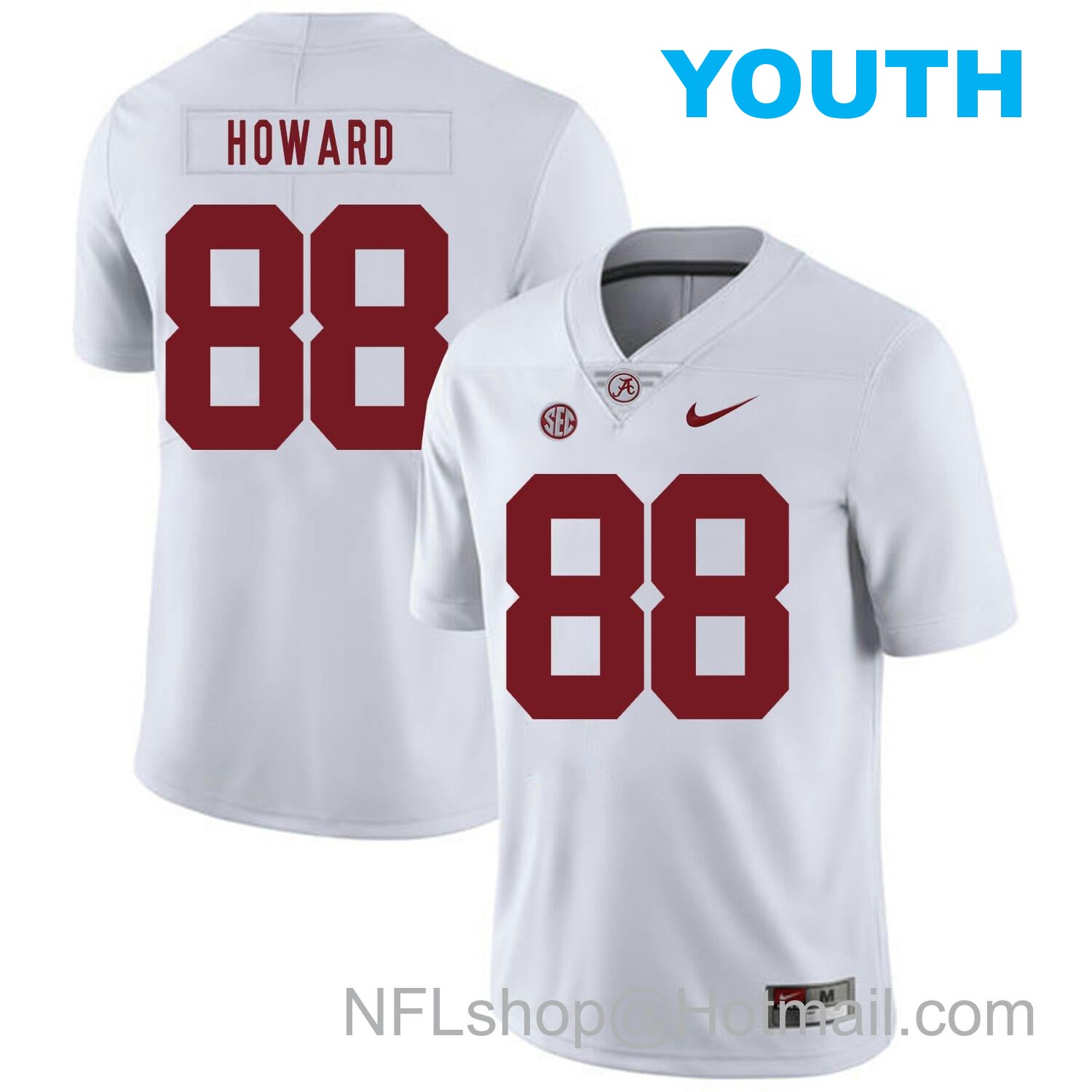 Nike Youth Alabama Crimson Tide #88 O.J Howard College Football Jersey White