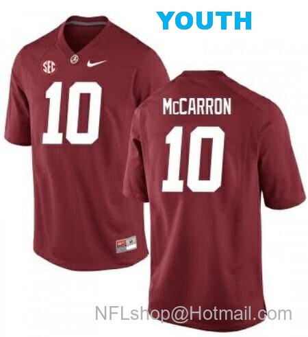 Nike Youth Alabama Crimson Tide #10 AJ McCarron NCAA Football Jersey Red