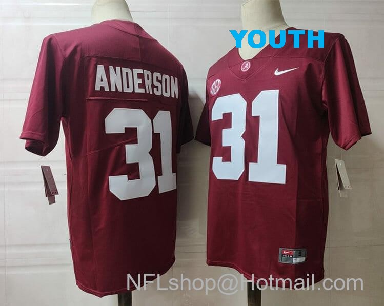 Nike Youth Alabama Crimson Tide #31 Anderson NCAA Football Jersey Red