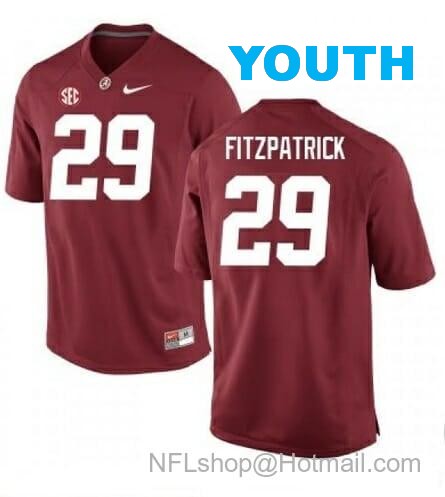 Nike Youth Alabama Crimson Tide #29 Minkah Fitzpatrick NCAA Football Jersey Red