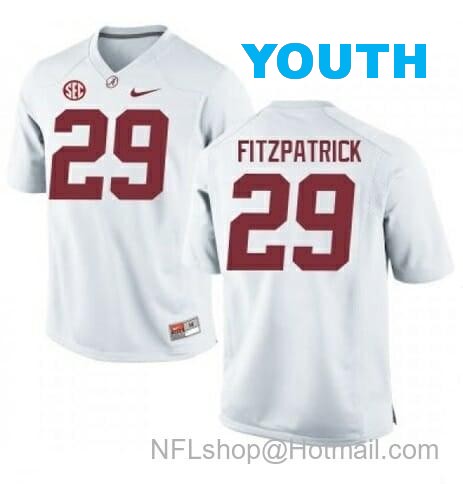 Nike Youth Alabama Crimson Tide #29 Minkah Fitzpatrick NCAA Football Jersey White