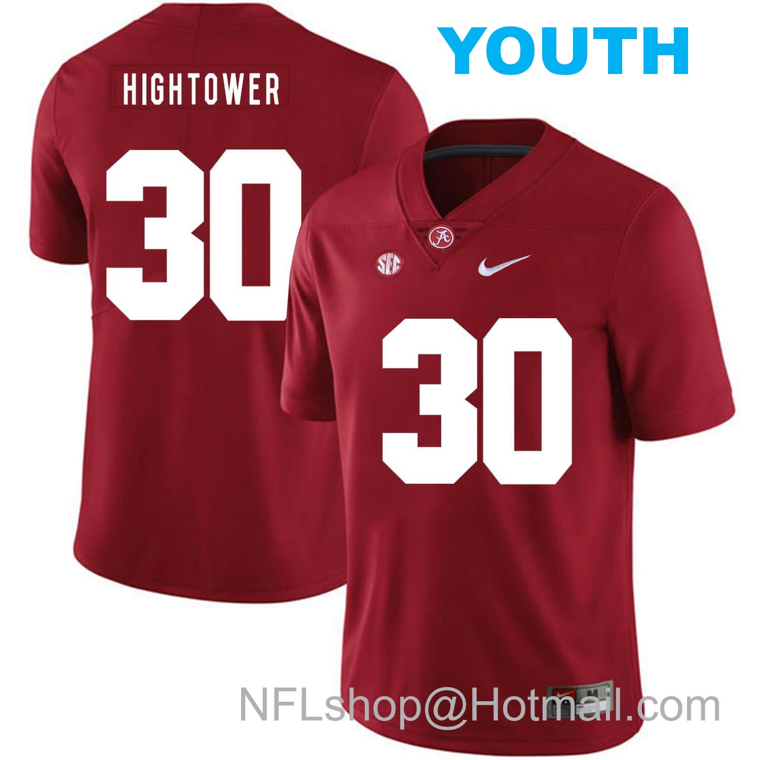 Nike Youth Alabama Crimson Tide #30 Dont'a Hightower College Football Jersey Red