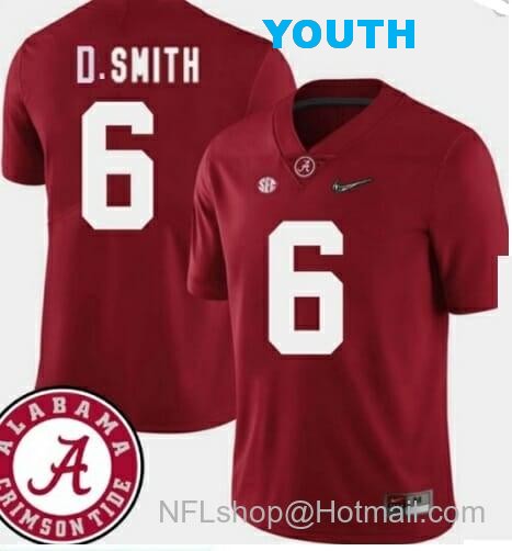 Nike Youth Alabama Crimson Tide #6 DeVonta Smith College NCAA Football Jersey Red