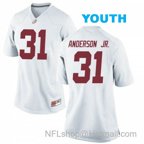 Nike Youth Alabama Crimson Tide #31 Will Anderson Jr. Football Game White Jersey