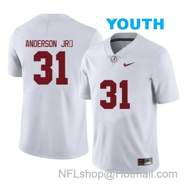 Nike Youth Alabama Crimson Tide #31 Will Anderson Jr. Football Game Jersey White