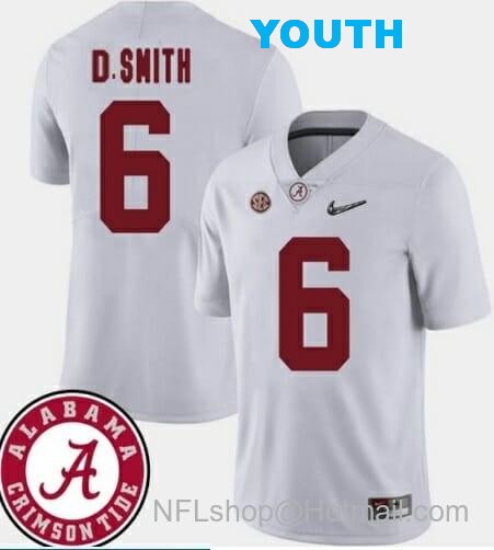 Nike Youth Alabama Crimson Tide #6 DeVonta Smith College NCAA Football Jersey White