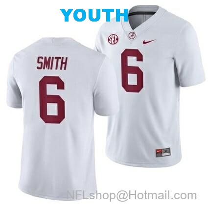 Nike Youth Alabama Crimson Tide #6 DeVonta Smith College NCAA Football White Jersey